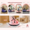 thumbnail image 5 of 12V Bumper Car,Neche Ride On Toys for Toddlers,360° Spin Toddler Car with Remote,5 LED Lights,Pink, 5 of 11