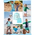 thumbnail image 6 of weVSwe Toddler Boys UPF 50+ 2PC Rash Guard Set Swim Trunks Long Sleeve Swimsuits, 6 of 6