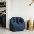 thumbnail image 2 of Milano Bean Bag Chair for Kids, Teens, Adults, Denim Cobalt Lenox, Durable Woven Polyester, 2.5 foot Refillable, 2 of 8