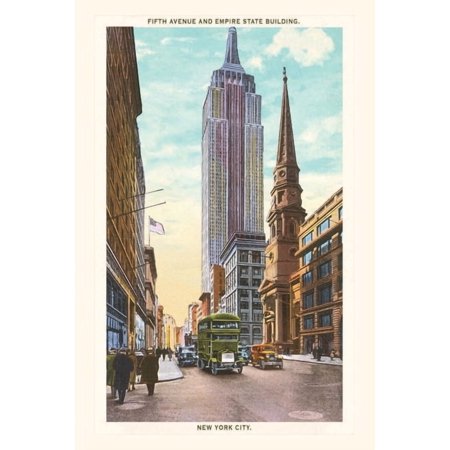Pocket Sized - Found Image Press Journals: Vintage Journal Fifth Avenue Empire State Building New York City (Paperback)