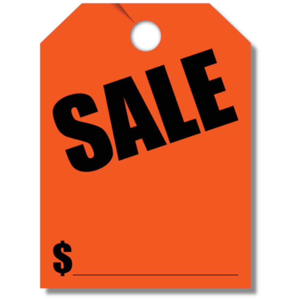50 Pack Jumbo Car Dealer "Sale" Mirror Hang Tags You Choose Color… -  Walmart.com