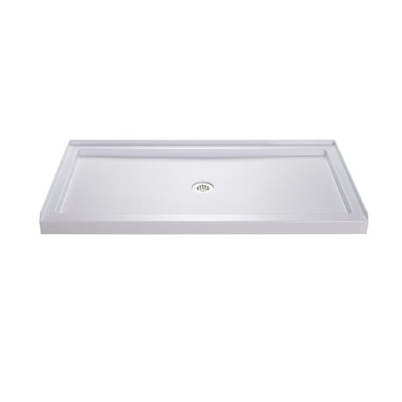 DreamLine DLT-1136540 SlimLine 36"D x 54"W x 2 3/4"H Center Drain Single Threshold Shower Base in White