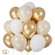 thumbnail image 1 of Globos ASIYUHY 100 unidades 12" Látex Blanco y Dorado Fiesta, 1 of 6