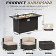 thumbnail image 6 of SUNCROWN 8-Piece Outdoor Patio Furniture Sofa Set All-Weather Wicker Sectional Conversation Set with Modern Glass Coffee Table, Cushions and Fire Pit Table, Brown, 6 of 7