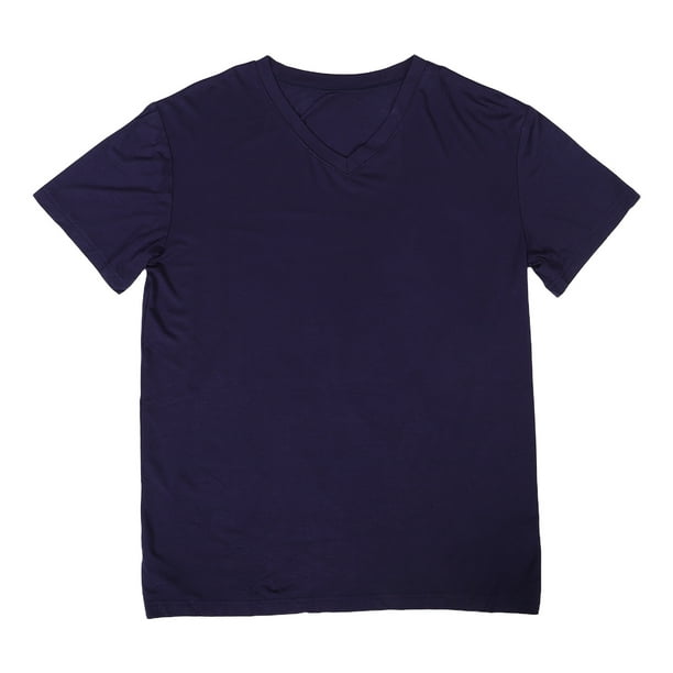 Camiseta de manga corta para hombres Camiseta cómoda Camiseta transpirable diseñada con cuello en V
