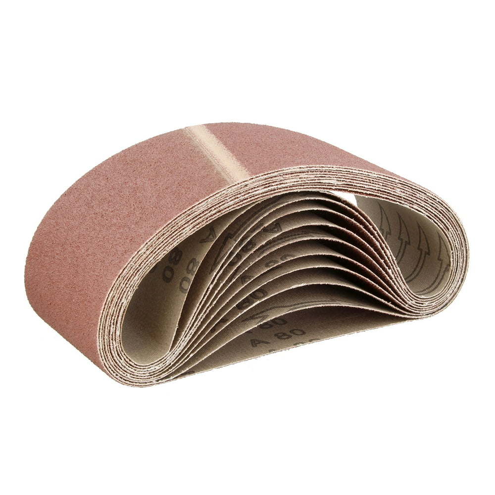 ABN Belt Sand Paper Aluminum Oxide Sanding Belts 3x18 Inch 10Pack
