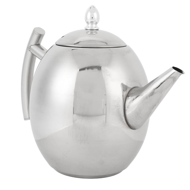 Stainless Steel Tea Kettle with Filter Lightweight Design Easy Maintenance Clear Brew Safe Brewing Experience Ergonomic Handle for Home Restaurant Hotel with Lid Curved Handle