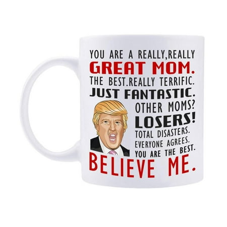 

Tohuu Trump Coffee Mug Hilarious Ceramic Trump Coffee Cup 350ml Coffee Tea Great Mom I Love You You Are A Great Dad Spoof Political Gag Gifts Household for Moms Dads frugal