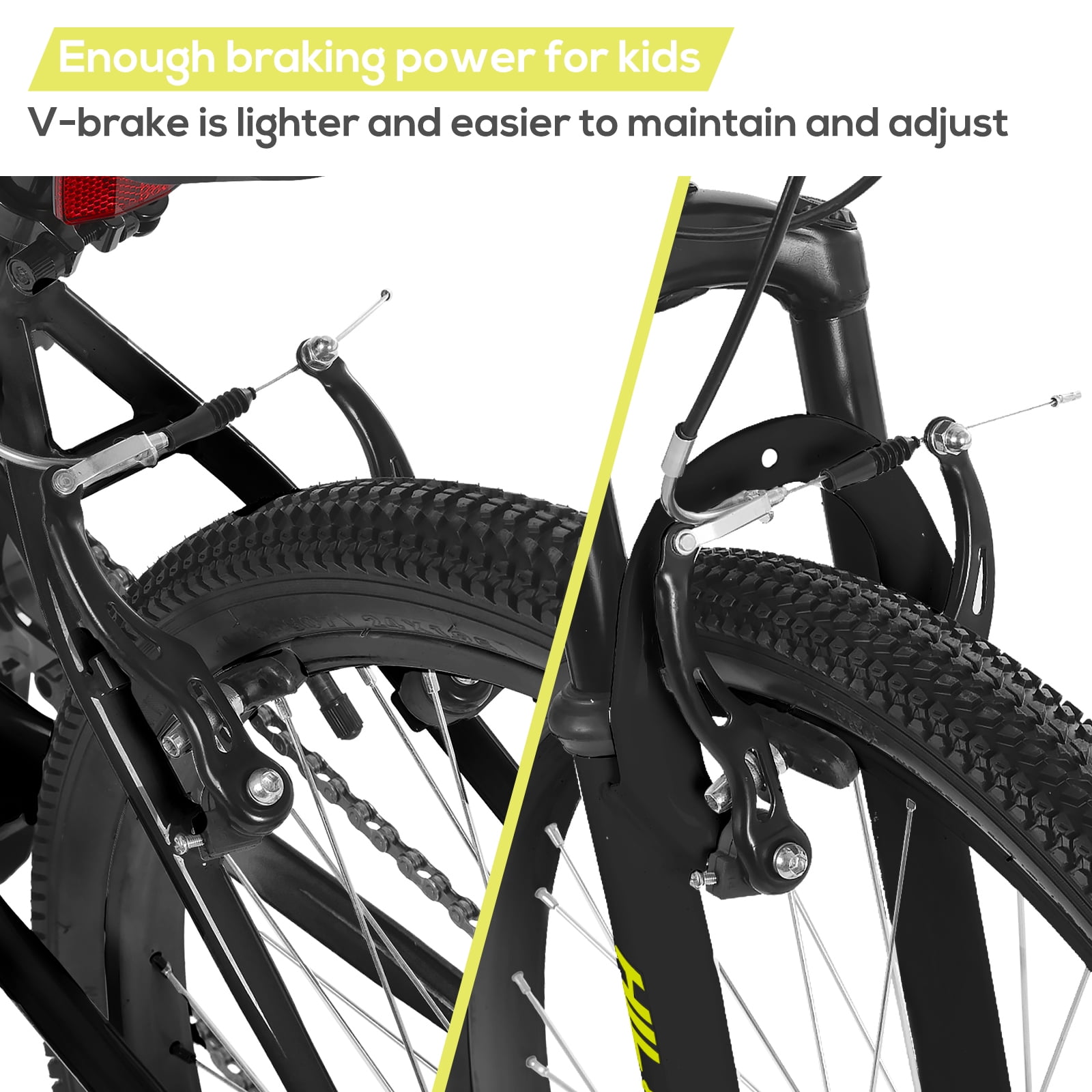 Hiland 24 Inch Mountain Bike, Front Suspension Fork Bicycles for Adults Multiple Colors