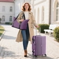 thumbnail image 2 of HOTEEL 3 Piece Carry on Luggage Set with Backpack & Toiletry Bag,PC+ABS Durable Suitcase with Built-in TSA Lock&Spinner Wheels for Business Travel Vacation(Purple), 2 of 9