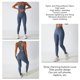 thumbnail image 5 of Pantalones de yoga de cintura alta para mujer, mallas elásticas con control de barriga y levantamiento de cadera, con bolsillo para ciclismo y correr, color azul XL, 5 of 6