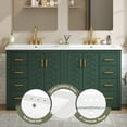 thumbnail image 5 of Euroco 60'' Bathroom Vanity with Ceramic Sink Combo,Solid Wood Frame Bathroom Storage Cabinet, Freestanding Vanity Set with 3 Drawers& Soft Closing Doors, 5 of 8