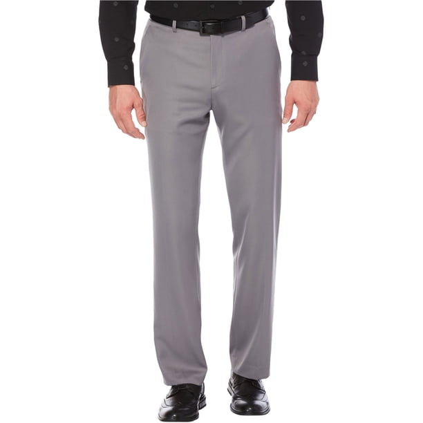 Pantalones casuales de ajuste recto Perry Ellis para hombre gris 40W x 32L