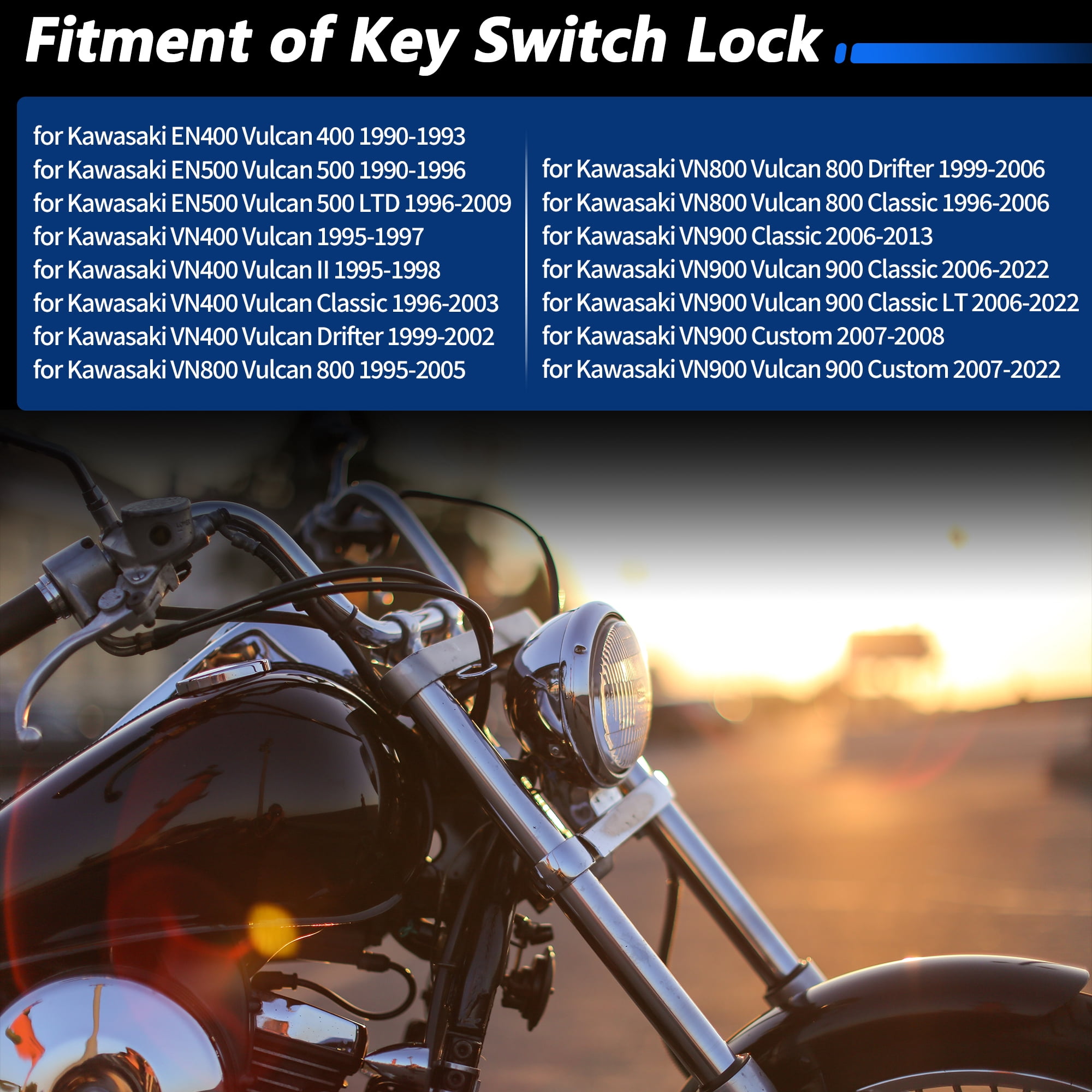 Unique Bargains Motorcycle Ignition Switch for Kawasaki EN400 EN500 VN400 270051188