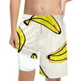 thumbnail image 3 of ibiyuan Kids Boys Swim Shorts with Compression Liner Quick Dry Kids Bathing Suits Drawstring Waist Boys Board Shorts Color Block Athletic Shorts Stretch Swimwear for, 3 of 6
