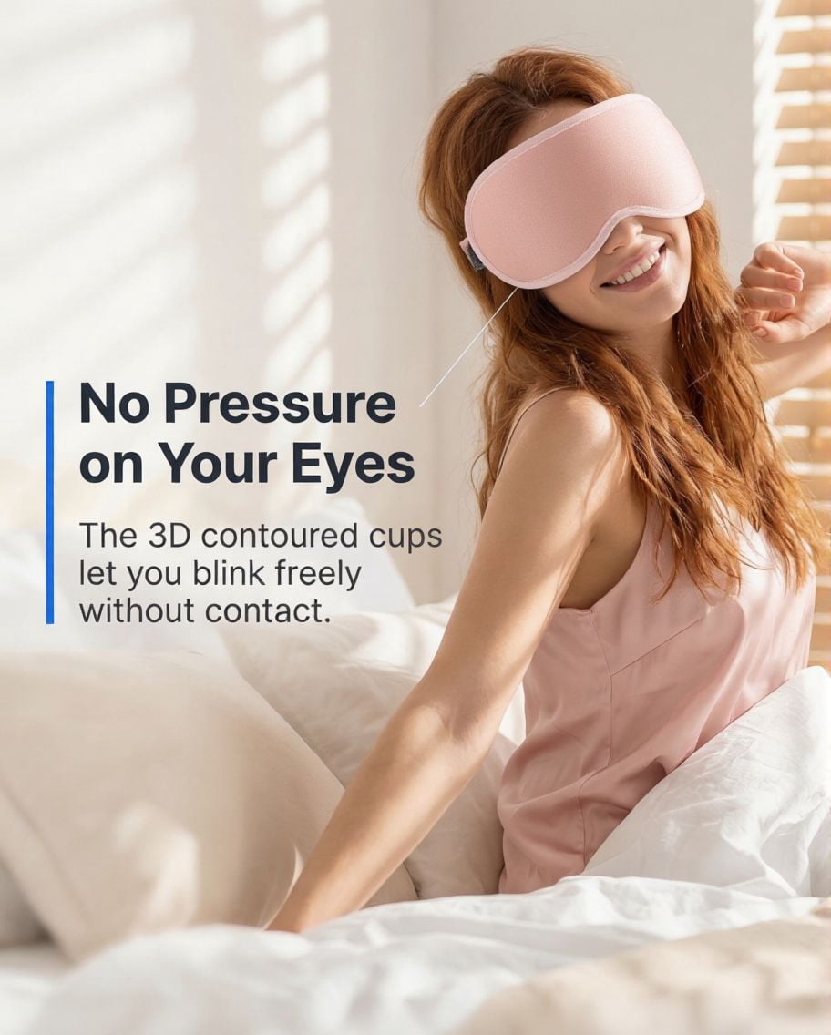 FACEMOON Comfort Weighted Sleep Mask 2 Pack Blackout Memory Foam Zero Pressure Lash Friendly Sleep Essential Travel