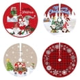 thumbnail image 1 of 90cm Christmas Tree Skirt - Snowman Christmas Tree Decorations, 36 Inch Red Tree Skirt Rustic Country Xmas Tree Holiday Christmas Tree Skirt Cat Style Xmas Tree Skirt Cats Christmas Tree Mat Decorati, 1 of 2