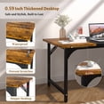 thumbnail image 4 of Computer Desk Home Office Desk with 55'' Gaming Desk Long Work Desk With 3-Piece Table Top Rustic Brown, 4 of 4