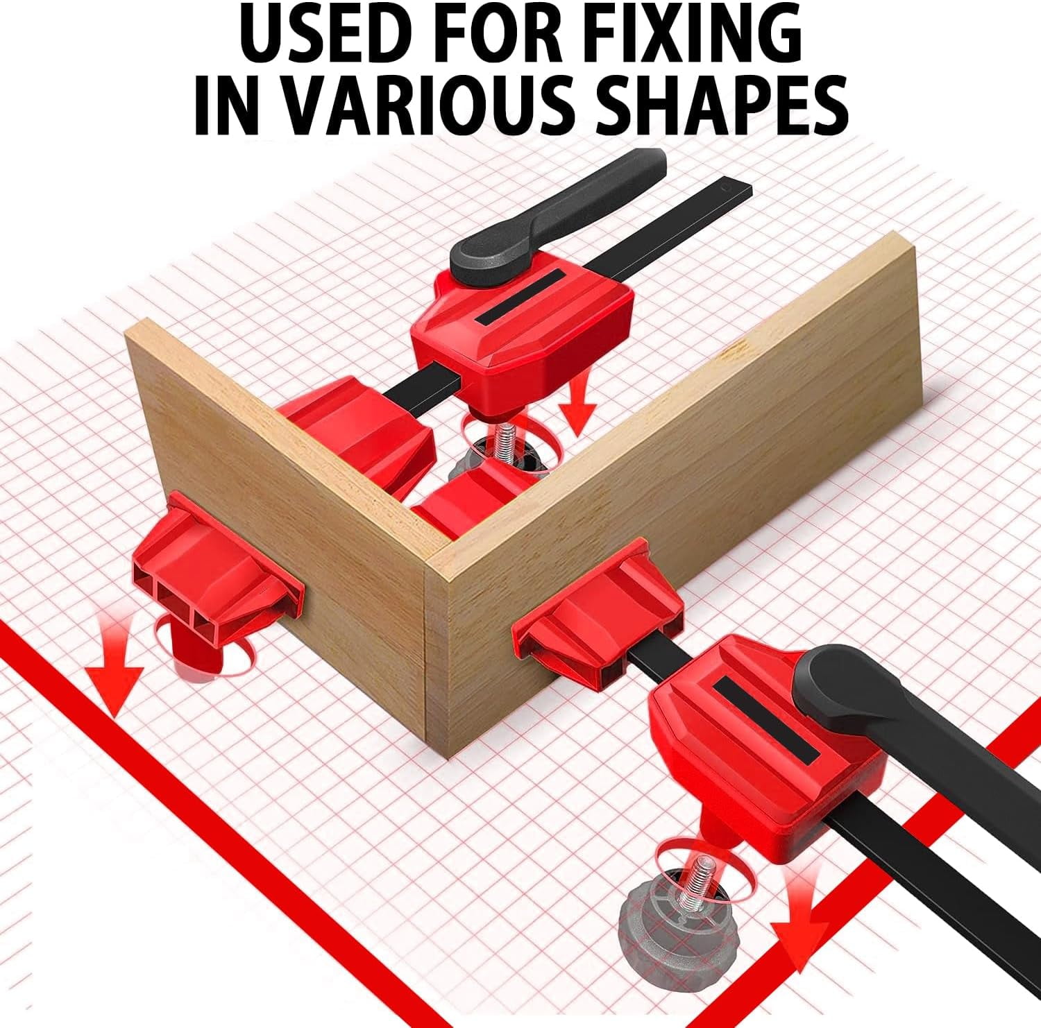 3/4" (19mm) Bench Dog Clamps For Woodworking - Up to 155 Lbs Clamping Force, Wood Clamps for 19mm Bench Dogs Hole - Workbench Accessories (2 Pack)