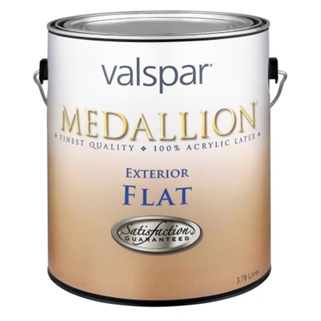 Valspar Brand 1 Quart Flat White Medallion Exterior Latex House Paint