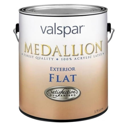 Valspar Medallion 100% Acrylic Paint & Primer Flat Exterior House Paint, White, 1 Qt.