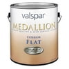 Valspar Brand 1 Quart Flat White Medallion Exterior Latex House Paint 27-45501