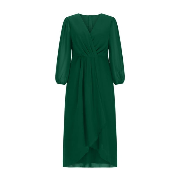 green chiffon midi dress Green Chiffon Midi Dress – self-portrait-US main image 0
