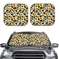 thumbnail image 2 of Wukai Cute Cow Print Sunflower C Car Front Windshield Sun Shade,Sun Visor Shield Block Automotive Interior Protector Blocks UV Rays-Large, 2 of 6