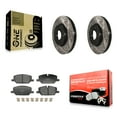 thumbnail image 1 of Transit Auto Front Coated Drilled Slotted Disc Brake Rotors and Semi-Metallic Pads Kit for Car 2022-2023 GMC Terrain with 321mm Diameter Rotor KDF-101272, 1 of 11