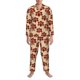 thumbnail image 3 of Fotbe Thanksgiving Sketch Turkey Pijama de Hombre con Estampado de Manga Larga, Conjunto de 2 Piezas, Ropa de Dormir Suave y Cómoda con Bolsillos-Large, 3 of 7