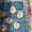 Sky Blue, variant on Women's Sky Blue Floral Checkered Bubble Sleeve Ruffle Hem Dress - Casual V Neck with Pockets | L