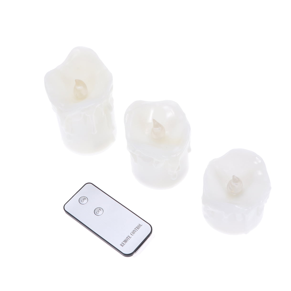 HEALEEP 3Pcs Rechargeable Flameless Candles Flickering Moving for Decoration Light in Various Occasions