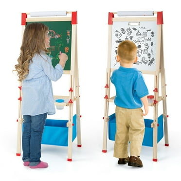 Barara King Kid's Art Easel, Drawing Easel,3-in-1 Double-Sided Adjustable Kid Easel for 3-8 Years Old Toddlers