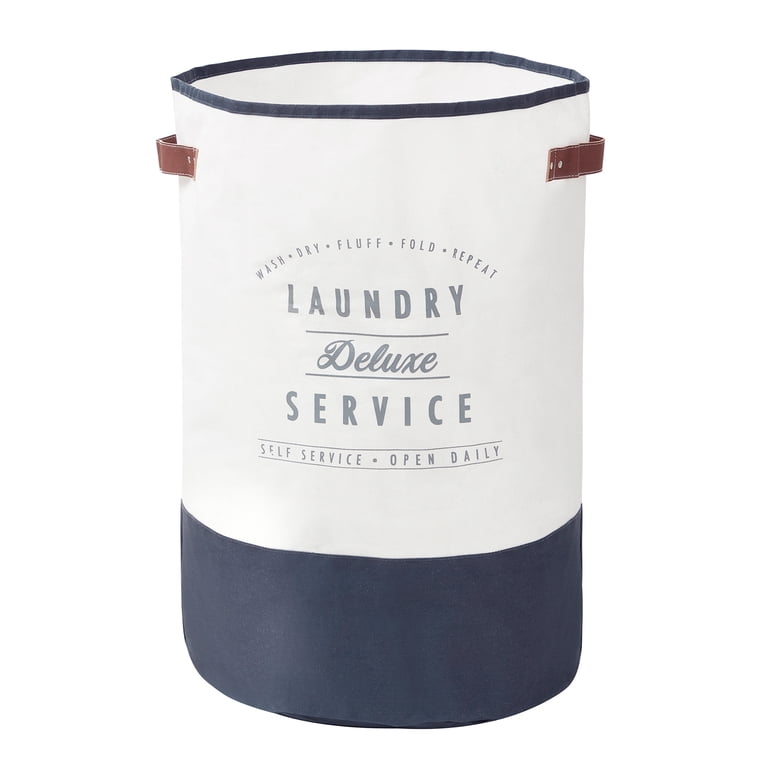 Canvas Laundry Hamper with Water-Resistant Interior photo 1