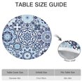 thumbnail image 6 of Spring Floral 44Inch Bohemian Round Tablecloth, Elastic Fitted Table Cover for 38 to 42 Inch Tables, Spill Resistant Easy Care, 6 of 7