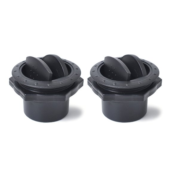 ZSWAL Left& Light Auto 6cm 2.36'' Air Condition Vent Air Outlet Rotating Round Ceiling Universal For RV, Boat, Bus, Car etc., Black