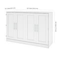 thumbnail image 6 of Bestar Pur Queen Cabinet Bed with Mattress in White, 6 of 13