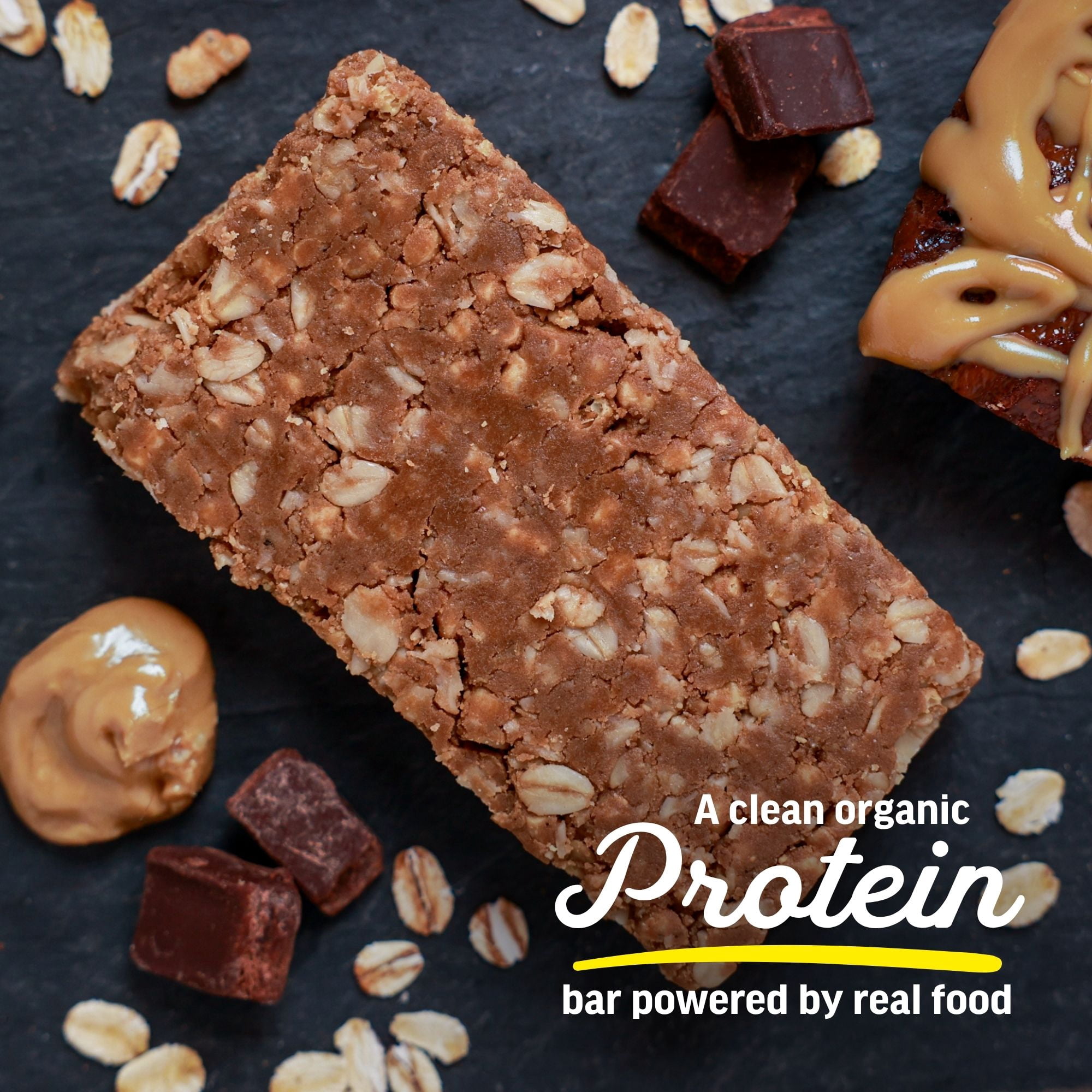 Kate’s Real Food Organic Granola Peanut Butter Brownie All Natural Energy Bars - Non GMO, Soy Free, Whole Grain, and Made with Gluten Free Oats - 12 count