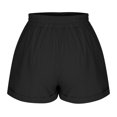 thumbnail image 2 of Abcnature Plus Size Shorts, Womens Athletic Shorts, Fashion Women Shorts, Summer Casual Loose Solid High Waist Short, Comfy Beach Shorts, Yoga Pants, Cycling Sport Shorts Black XL, 2 of 4