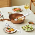 thumbnail image 4 of LEEYNEER Clearance!  Dinnerware Sets Stainless Spoon Common Serving Spoon Soup Spoon Colander Spoon Extended Sauté Spoon Non Long Hole Round Hole Kitchenware， Dish Set Clearance Sale S, 4 of 8