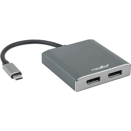 Rocstor Premium USB-C to Dual DisplayPort Multi Monitor Adapter 4K