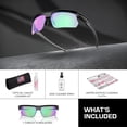 thumbnail image 3 of Oakley OO9400 Bisphaera Rectangle Shaped Non-Polarized Sunglasses for Men & Women - Includes Official Eyewear Kit - Matte Black Frame with Prizm Golf Lens, 3 of 6