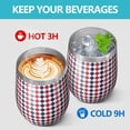 thumbnail image 3 of Christmas 12oz Stainless Steel Insulated Wine Tumbler with Lid and Straw – Double Wall Vacuum Mug for Hot & Cold Drinks, 304 Steel Interior, Sweat-Free Design, 3 of 5