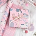 thumbnail image 6 of HOMERAL Reversible Cat Design Wrapping Paper Roll - Pink and white polka dot design on the other side, suitable for Valentine's Day, Birthday, Mother's Day, Wedding, Baby Shower, 6 of 7