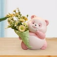 thumbnail image 3 of Figura de panda en maceta, adorno decorativo creativo de escritorio, arreglo floral Rosa, 3 of 7