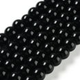 thumbnail image 5 of Black Glass Pearl Round Loose Beads For Jewelry Necklace Craft Making 10mm Hole: 1mm about 85pcs/strand 1strand, 5 of 5