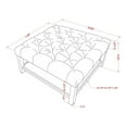 thumbnail image 6 of Furniture of America Hoylton Wood Tufted Ottoman in Natural Tone and Dark Gray, 6 of 6