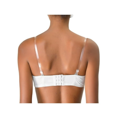 

Allegra K Women s Clear Frosted Scrub Adjustable Metal Buckle Bra Straps