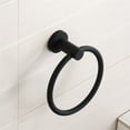 thumbnail image 4 of Stainless Steel Wall Mounted Bath Towel Ring Rack Holder Matte Black Paint Suitable For Bathroom, 4 of 8