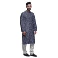 thumbnail image 2 of Atasi Party Wear Kurta Pajama For Men Mandarin Collar Ethnic Printed Kurta Set, 2 of 5